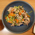 なほるる's cooksnap of when they made 簡単美味しい♪豚肉と小松菜のダシ炒め.