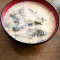 iketa's cooksnap of when they made 月見海苔みそ汁.