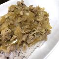 キュキュットさん's cooksnap of when they made しゃぶしゃぶ肉で焼肉丼❤️.