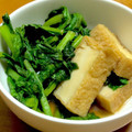 サチゴン♪'s cooksnap of when they made かぶの葉と油揚げの煮浸し☆しらす入り☆.