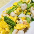hiro_aya's cooksnap of when they made えびとキャベツと卵の炒め物.