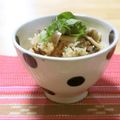 ももいろさくら's cooksnap of when they made 蒲焼さんま缶詰と茸のずぼら炊き込みご飯.