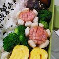 Yukiまむ's cooksnap of when they made お弁当にピンクのお花❤焼ちくわウインナー.