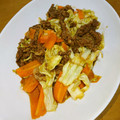 ☆hiroppy☆'s cooksnap of when they made 簡単!すき焼きのタレでプルコギ風牛肉炒め.