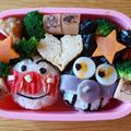 クッキングママまよ☆'s cooksnap of when they made キャラ弁*バイキンマンおにぎり.
