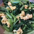 かわいい星優のママ's cooksnap of when they made 小松菜と炒り卵のめんつゆ炒め.