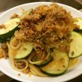 ベティ３'s cooksnap of when they made ズッキーニと肉味噌のピリ辛スパゲティ.