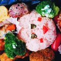 萌乃佳ママ's cooksnap of when they made 星のカービィ カービィ キャラ弁 幼稚園.