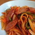 のんの０８'s cooksnap of when they made 焼そば麺ＤＥナポリタン.