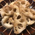 揚げ物love's cooksnap of when they made 蓮根のにんにくアンチョビバターソテー！.