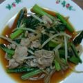 acco13's cooksnap of when they made 超簡単　豚バラともやしと小松菜肉炒め　.