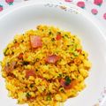 ゆきらっくま's cooksnap of when they made ✿葱とベーコンの地味～なチャーハン✿.