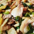 yukipanmen's cooksnap of when they made 豚バラ肉・長いも・青ネギの炒め物.