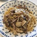 Nana983's cooksnap of when they made たっぷりキノコで♪豚肉の和風パスタ.