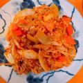 mmrmzk's cooksnap of when they made お好み焼き屋の豚キムチふた葉丼.