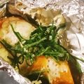 koorihime's cooksnap of when they made 鮭のしそマヨチーズホイル焼き.