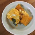 クック1FX93J☆'s cooksnap of when they made お節作りの合間に♪レンジ南瓜と卵の炒め物.