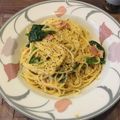 在宅勤務のおじさん's cooksnap of when they made 簡単＊ほうれん草のカルボナーラ.