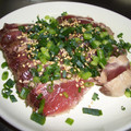 モグミ's cooksnap of when they made 簡単ごま油でさっぱり★和風まぐろステーキ.