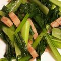 かとりーな♪'s cooksnap of when they made 小松菜とベーコンのガーリック炒め.