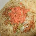 CS555's cooksnap of when they made 衝撃！超簡単！和風な納豆ツナスパゲッティ.