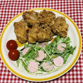 tokotann's cooksnap of when they made 簡単可愛い★水菜と魚肉ソーセージのサラダ.