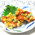 tennisnoah's cooksnap of when they made ♬ちくわの彩りかき揚げ♬～節約にも.