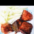 b子♡'s cooksnap of when they made 鮭のからあげ（鮭ザンギ）.