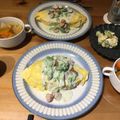 さーえどん's cooksnap of when they made きのことベーコンのクリームオムライス.