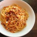 大食い腹ぺこOL's cooksnap of when they made 簡単 キムチチーズシーチキンパスタ.