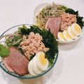 ゆにこーん☆'s cooksnap of when they made 間引き菜（かり菜）とモヤシのナムル☆春.