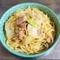 ebipeco's cooksnap of when they made 白菜とベーコンのカルボナーラお味噌仕立て.