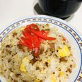 ミッキーこむぎ's cooksnap of when they made 卵入り♪豚挽き肉の塩そぼろ炒飯(⌒0⌒).