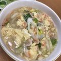 千穂、's cooksnap of when they made 桜えびと卵のあんかけ年明けうどん.
