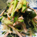 unidapyon's cooksnap of when they made きゅうりと新たまねぎとわかめの酢の物.