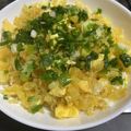 クック49L4Ho☆'s cooksnap of when they made 電子レンジDE簡単ミニ丼☆揚げ玉いり卵丼.