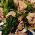 子羊達のママ☆'s cooksnap of when they made ☆豚こま肉＆ほうれん草☆にんにく塩炒め☆.