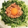 caramelcorn's cooksnap of when they made シーチキンと豆苗のユッケ.