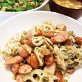 クックE662AA☆'s cooksnap of when they made れんこんとウインナーの青のりきんぴら.