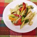 4児男子母さんの台所's cooksnap of when they made ごま油と鶏ガラで旨々☆セロリピーマン炒め.