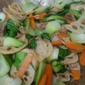 Ra16's cooksnap of when they made 蓮根と青梗菜と豚バラ肉の中華炒め.