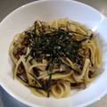 狼かあさん☆'s cooksnap of when they made ワンパン！しめじと塩昆布の和風パスタ.