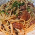 えりぺこ's cooksnap of when they made 焼き鳥缶で簡単♡照り焼きチキンマヨパスタ.