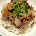 ほあちん's cooksnap of when they made 我が家の簡単牛丼夕飯のおかずに決まり.
