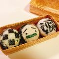 papikun's cooksnap of when they made 鬼滅の刃　簡単おにぎり　キャラ弁当.