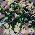 スヌ吉1976's cooksnap of when they made ほうれん草と卵の炒めもの.