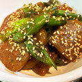 kijiyumi's cooksnap of when they made こんにゃくとししとうの甘辛味噌炒め.