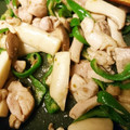 ﾏﾕｺｺ's cooksnap of when they made エリンギと鶏肉の柚子こしょう炒め.