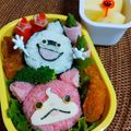 つちかな's cooksnap of when they made 妖怪ウォッチキャラ弁＊まんまるジバニャン.