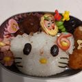 やみっぺ's cooksnap of when they made キティちゃん弁当（キャラ弁）.
